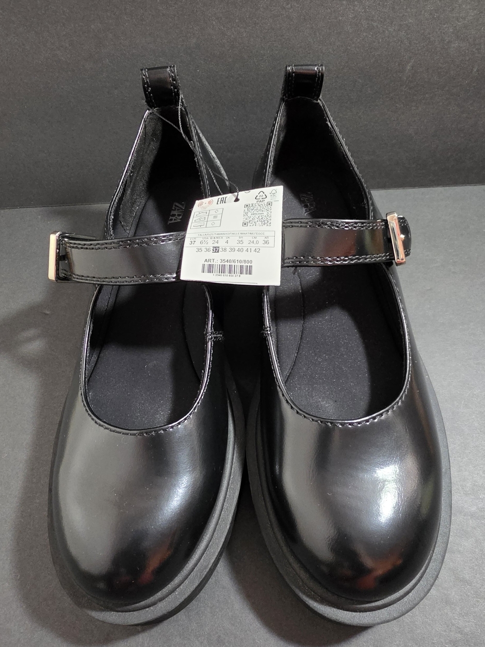 Black Womens Mary Jane Shoes with Strap - ZARA